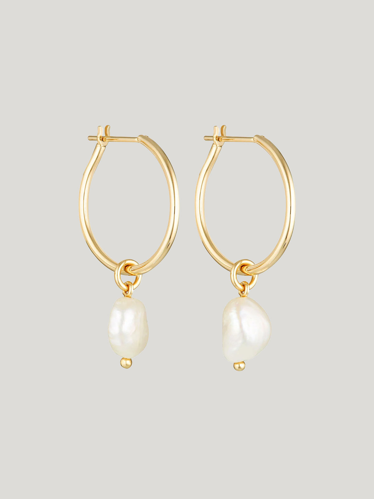 Baroque Pearl Willpower Hoop Earrings G