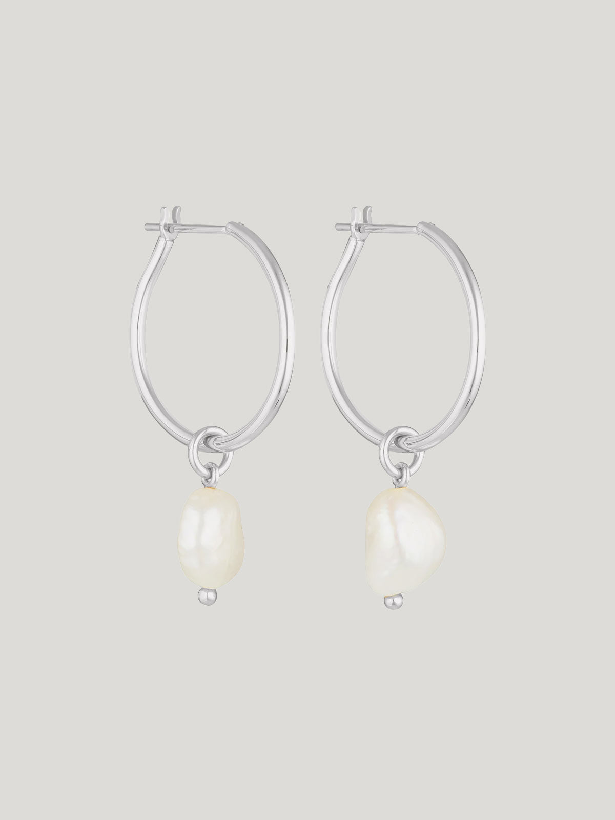 Baroque Pearl Willpower Hoop Earrings S