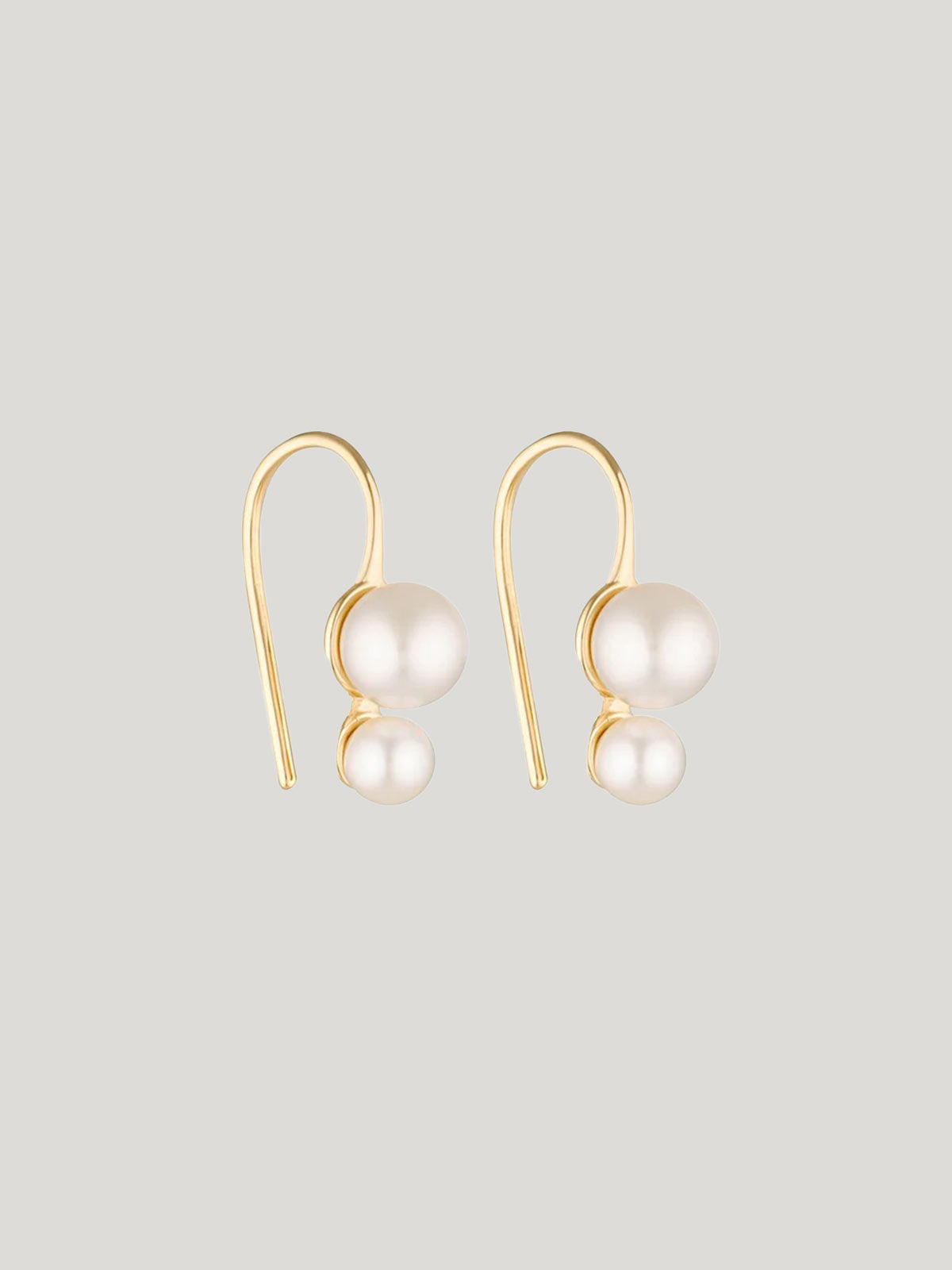 Double Pearl Hook Earrings G