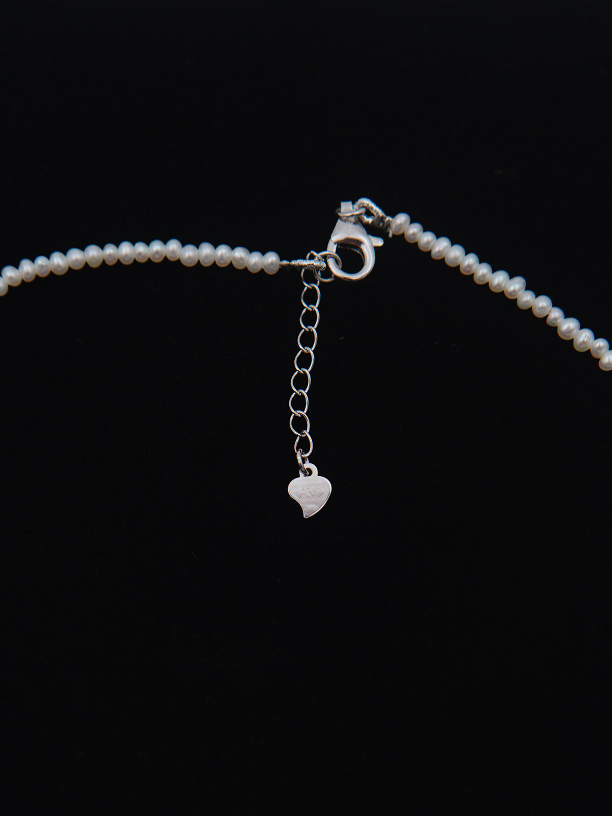 Mini Pearl Necklace w 4cm ext