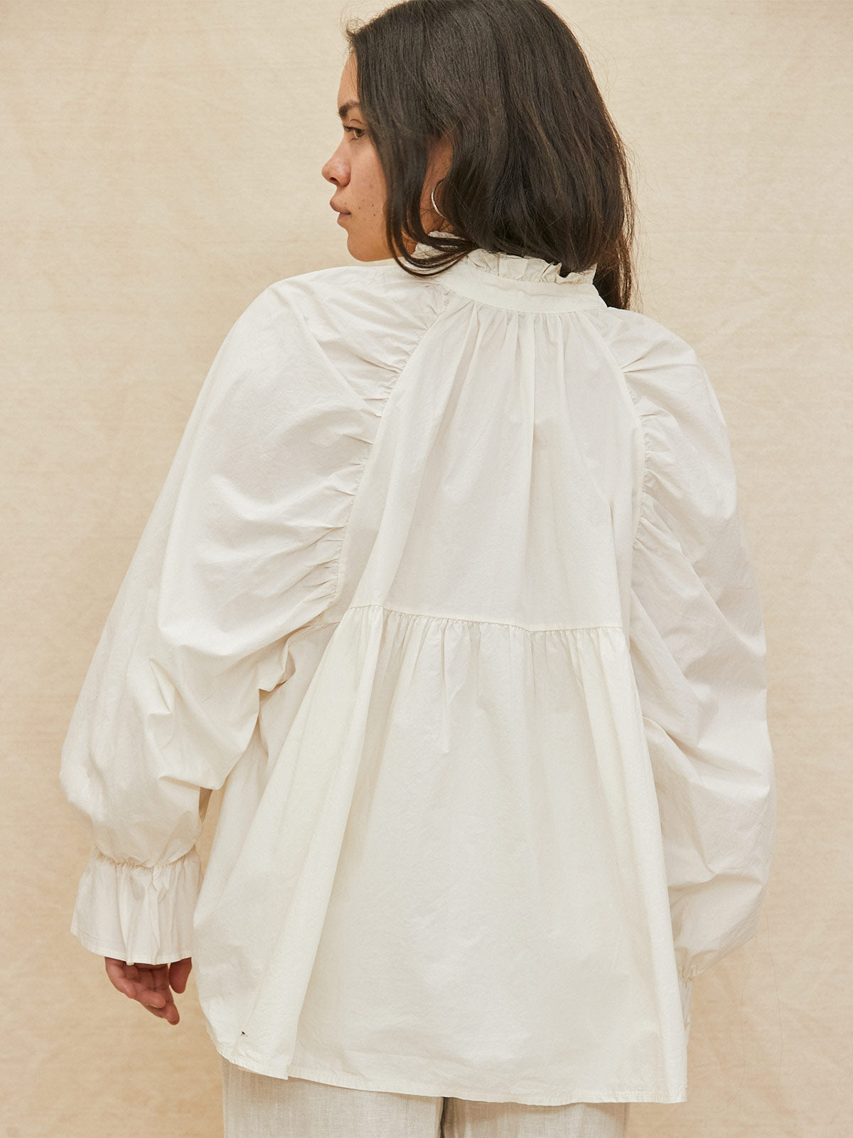 Crema Frilled Blouse