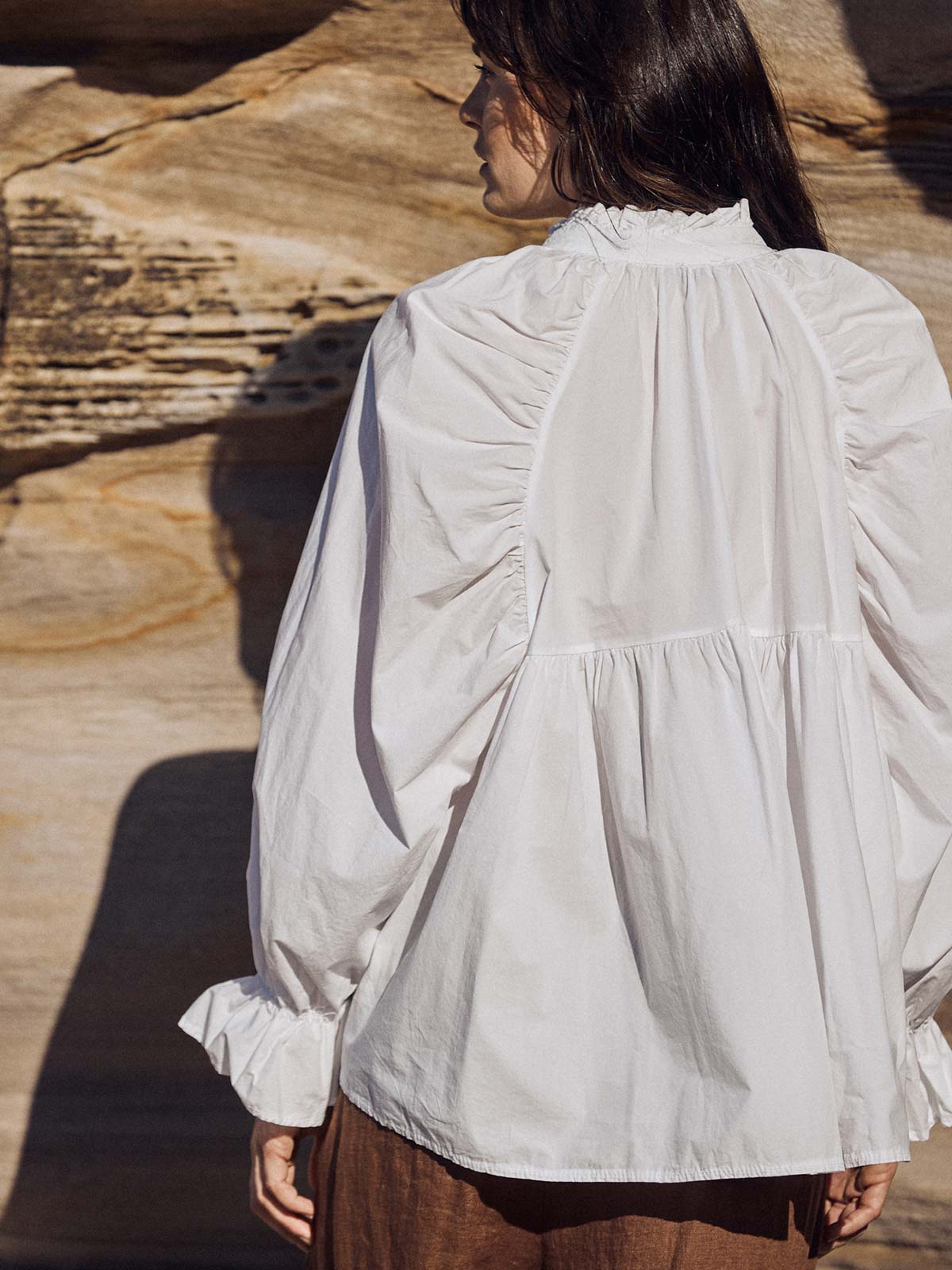 Crema Frilled Blouse