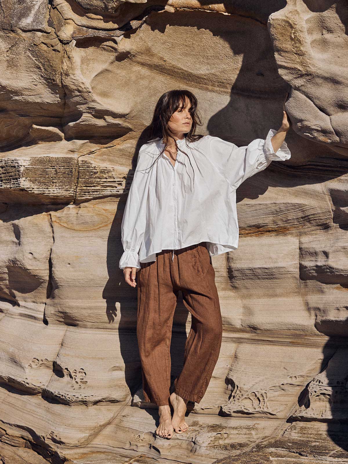 Crema Frilled Blouse