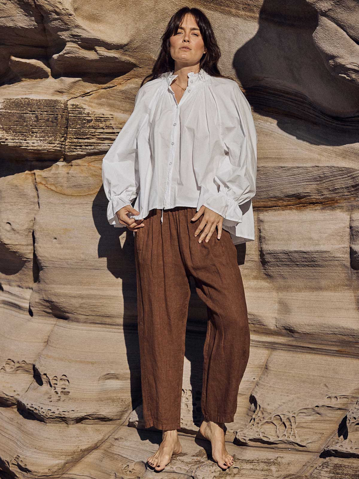 Crema Frilled Blouse