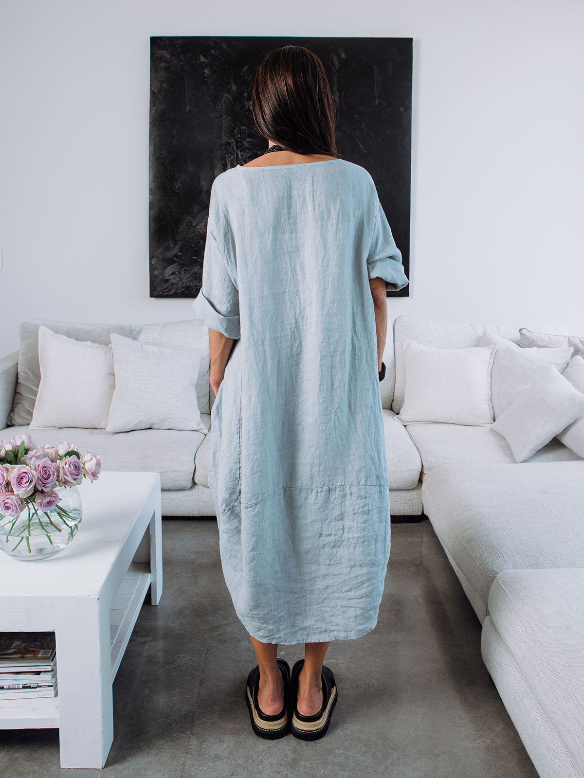 Donald Linen Balloon Dress