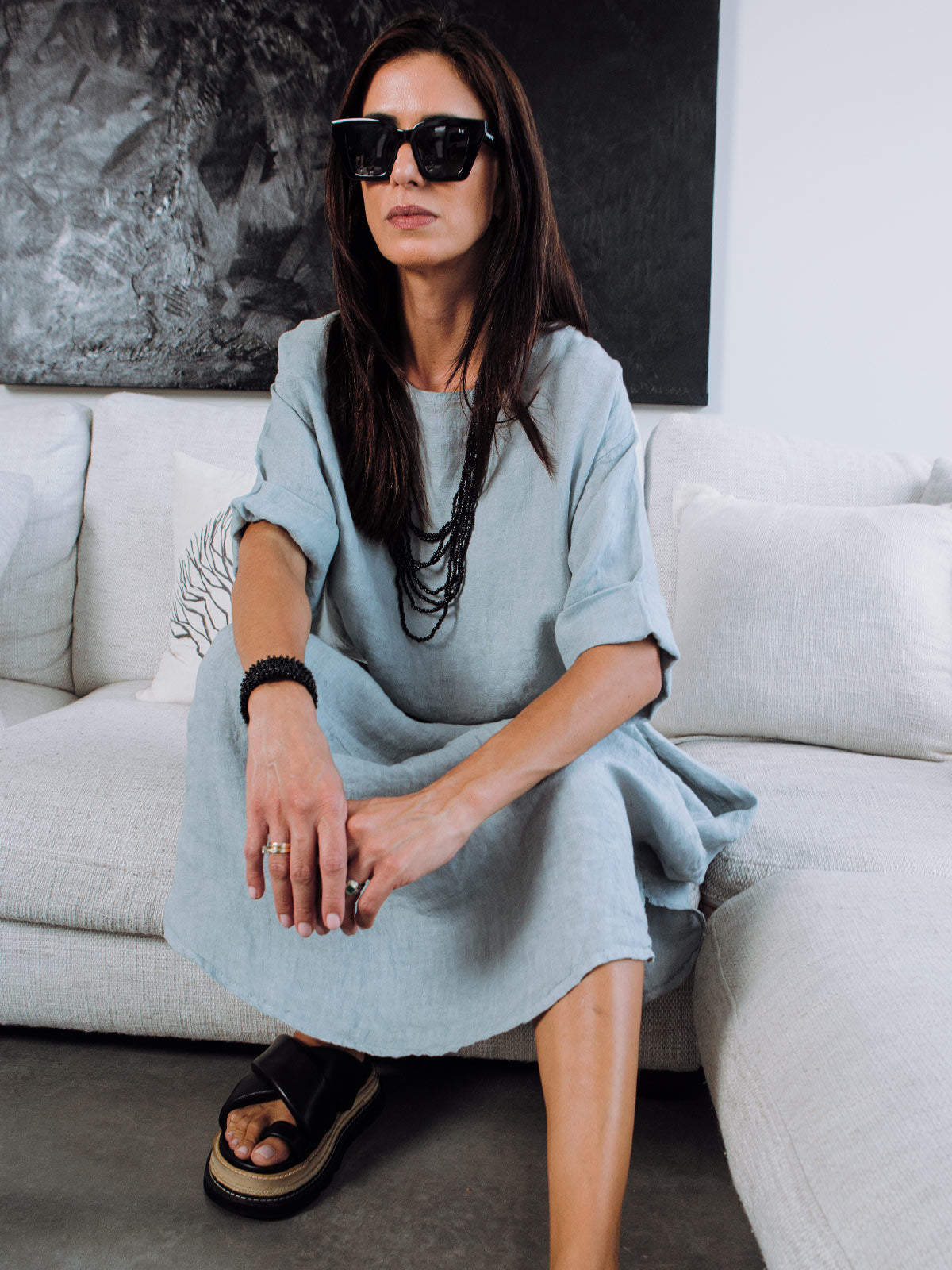 Donald Linen Balloon Dress