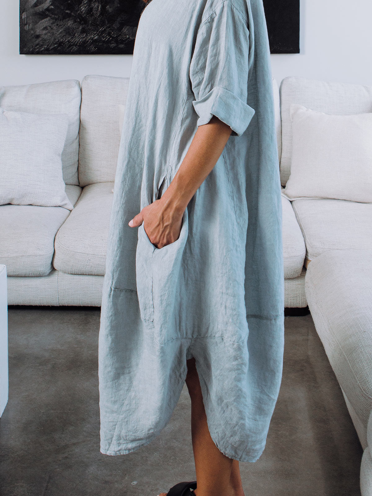 Donald Linen Balloon Dress