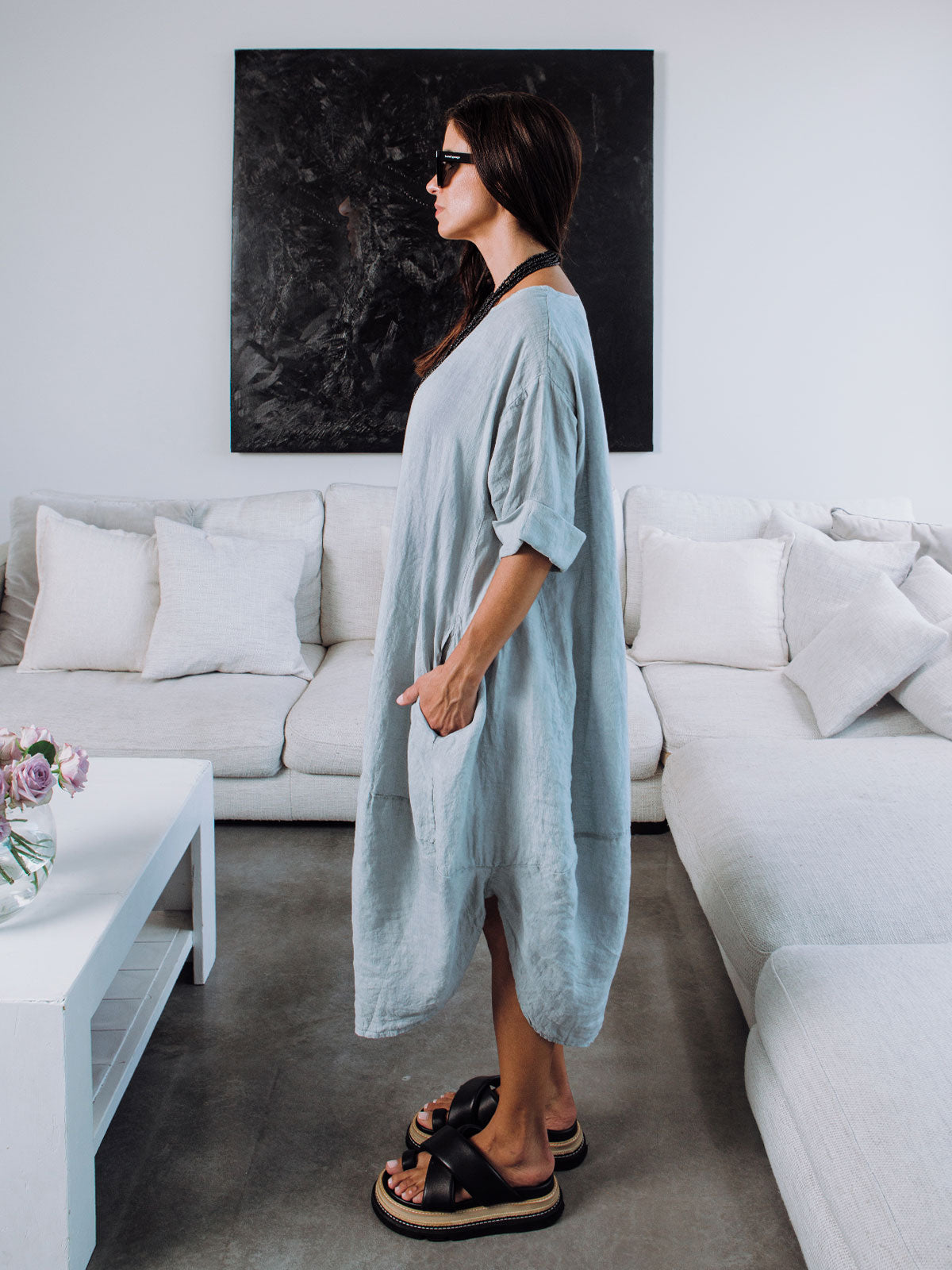 Donald Linen Balloon Dress