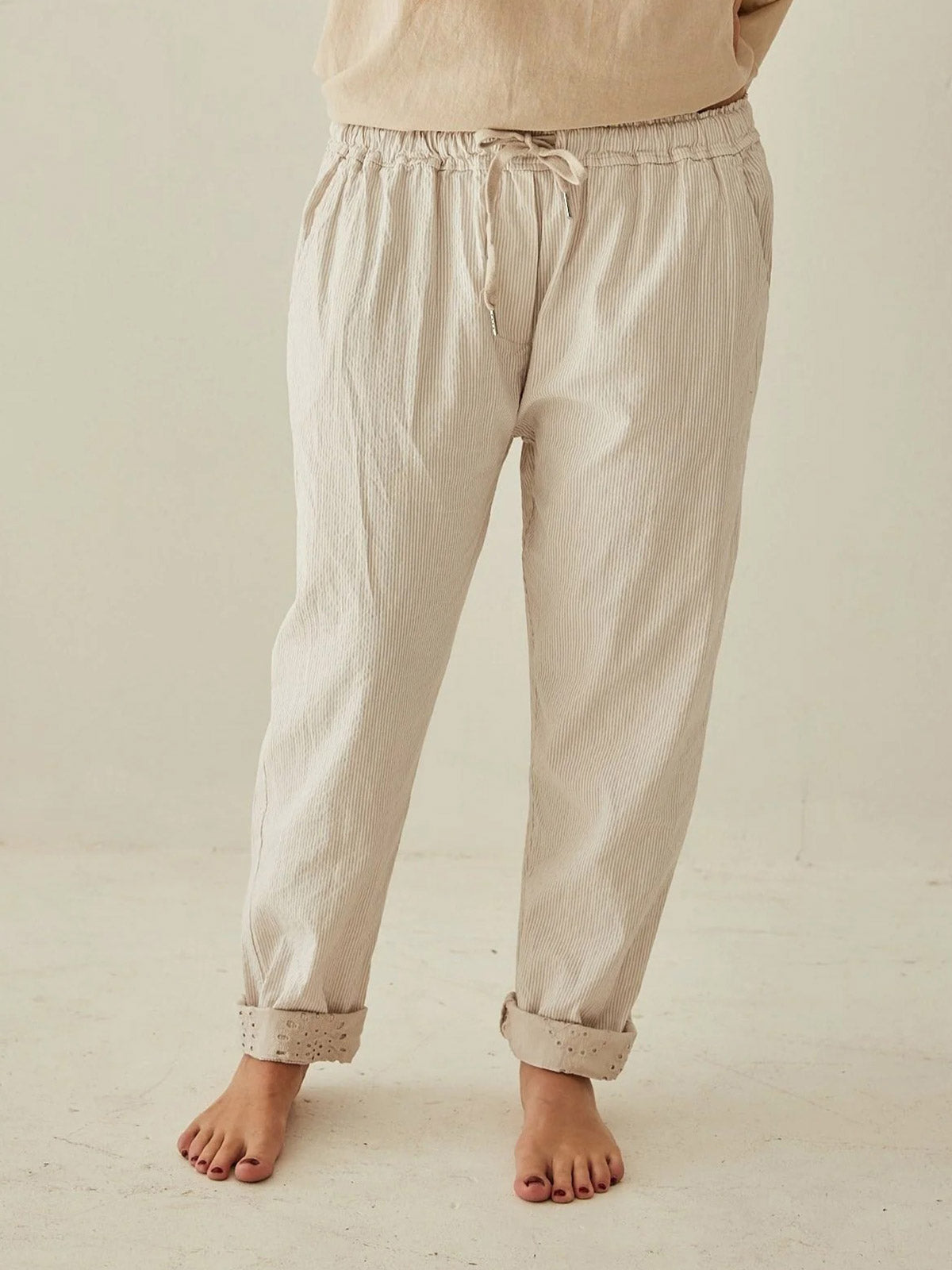 Pepa Stripe Cotton Pants