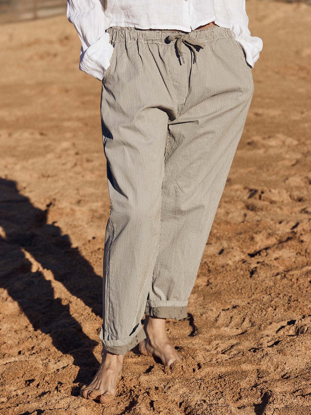 Pepa Stripe Cotton Pants