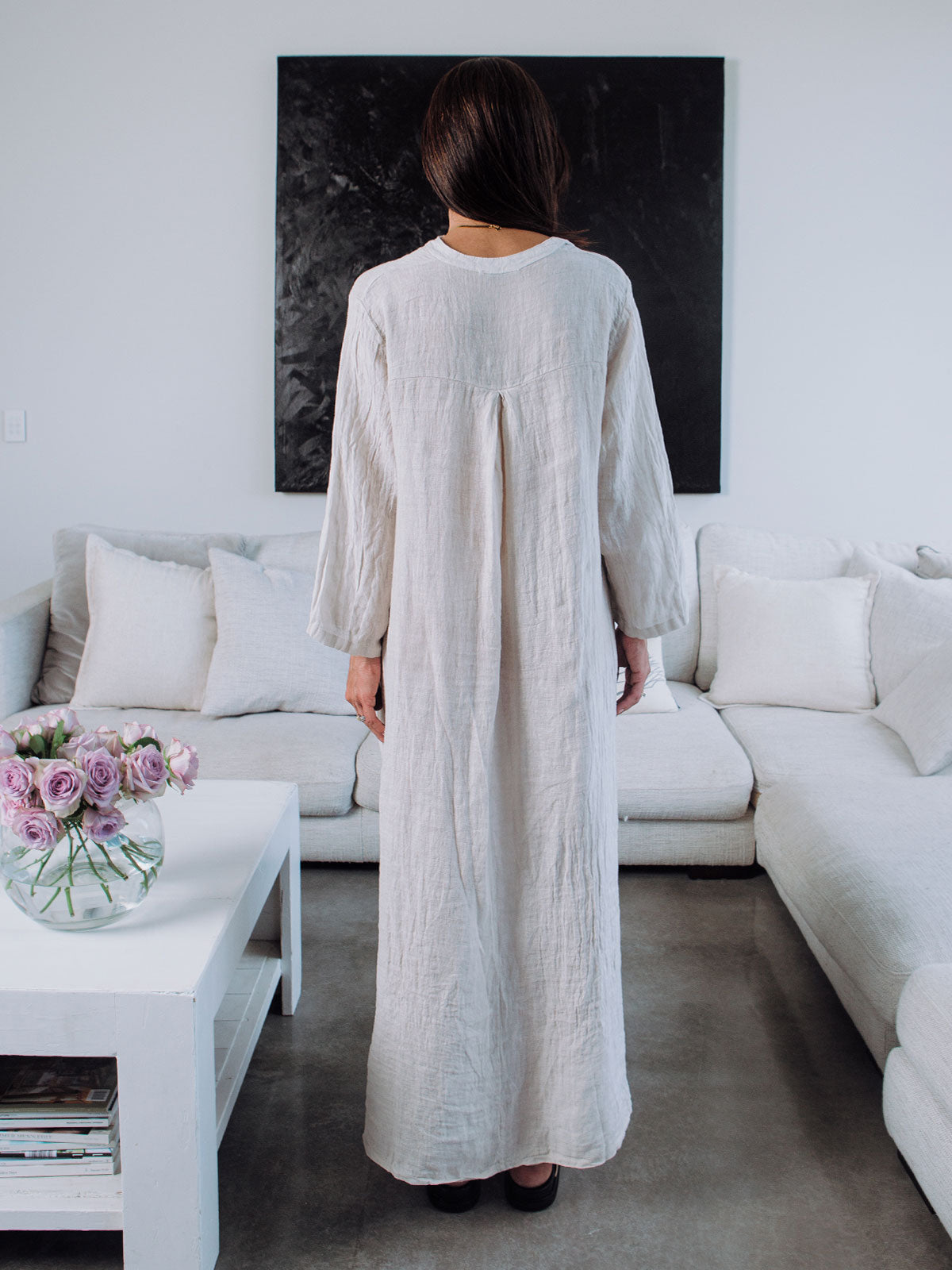 Sandy Linen Kaftan