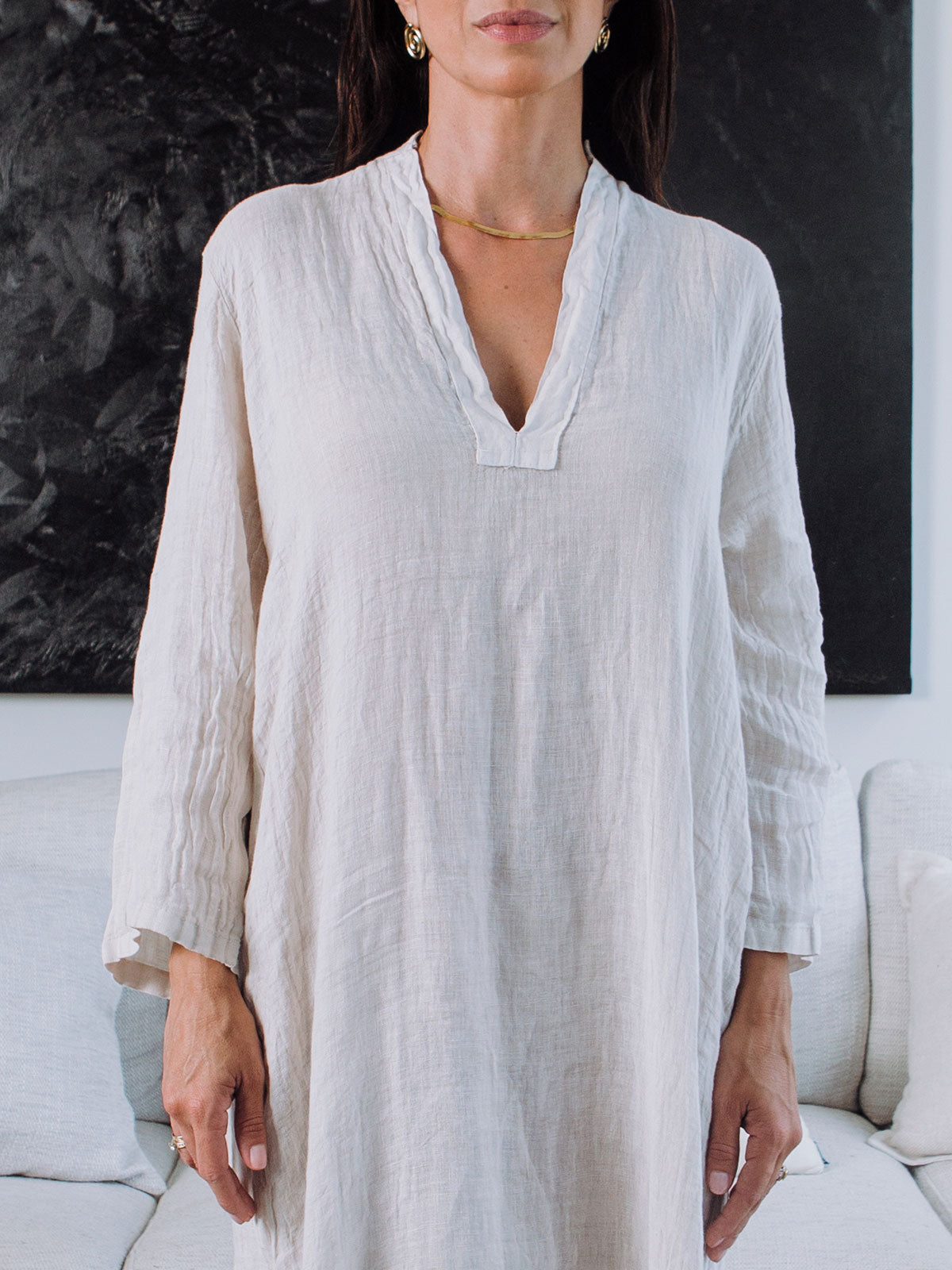 Sandy Linen Kaftan
