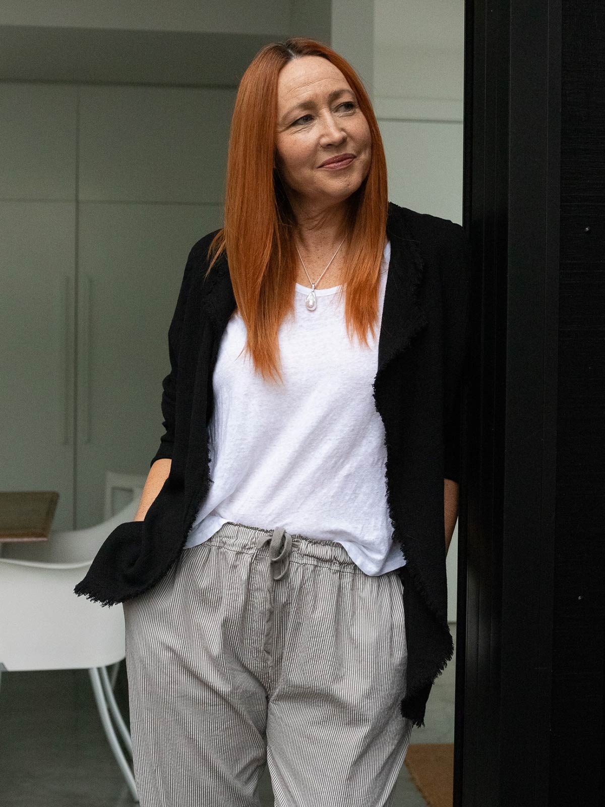 Cottage Beach Raw Linen Blazer