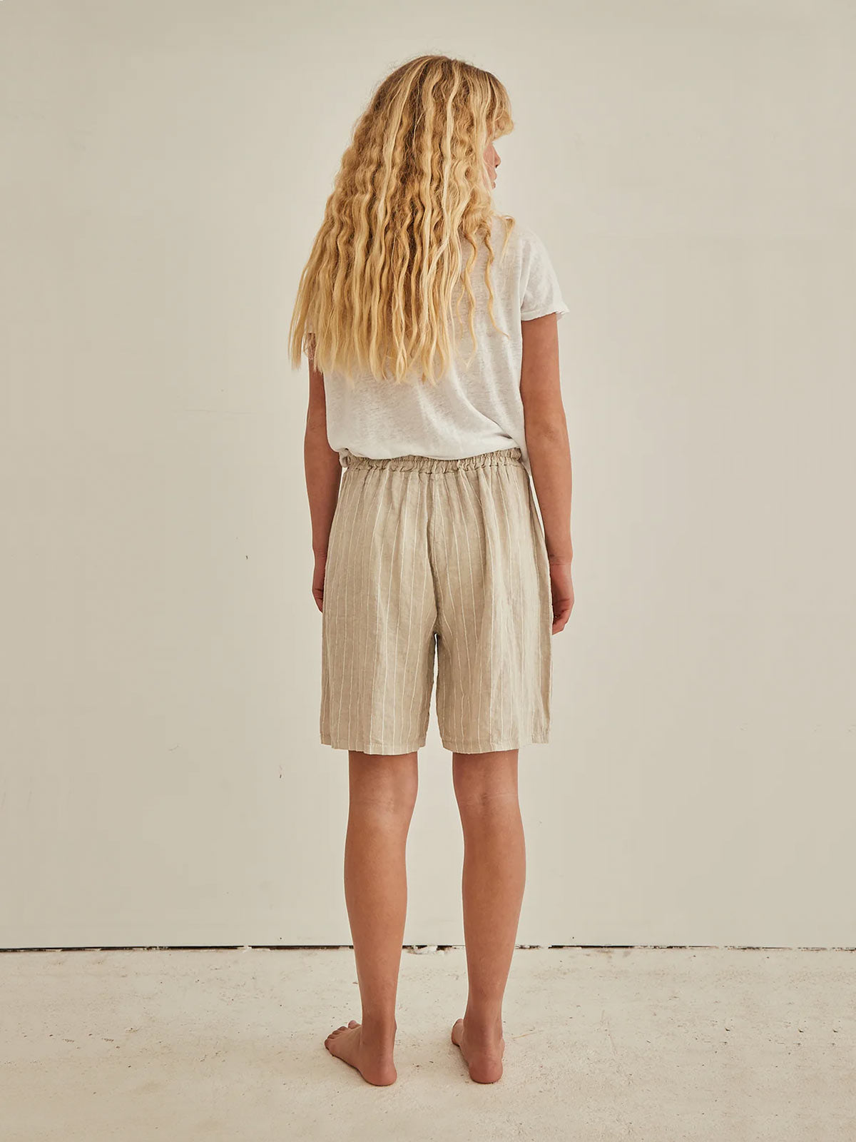 Kutti Stripe Linen Shorts