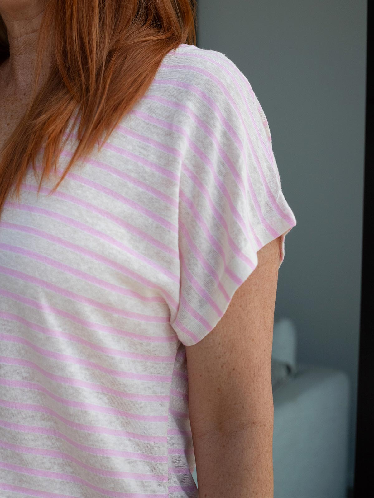 Mudgee V Neck Stripe Tee