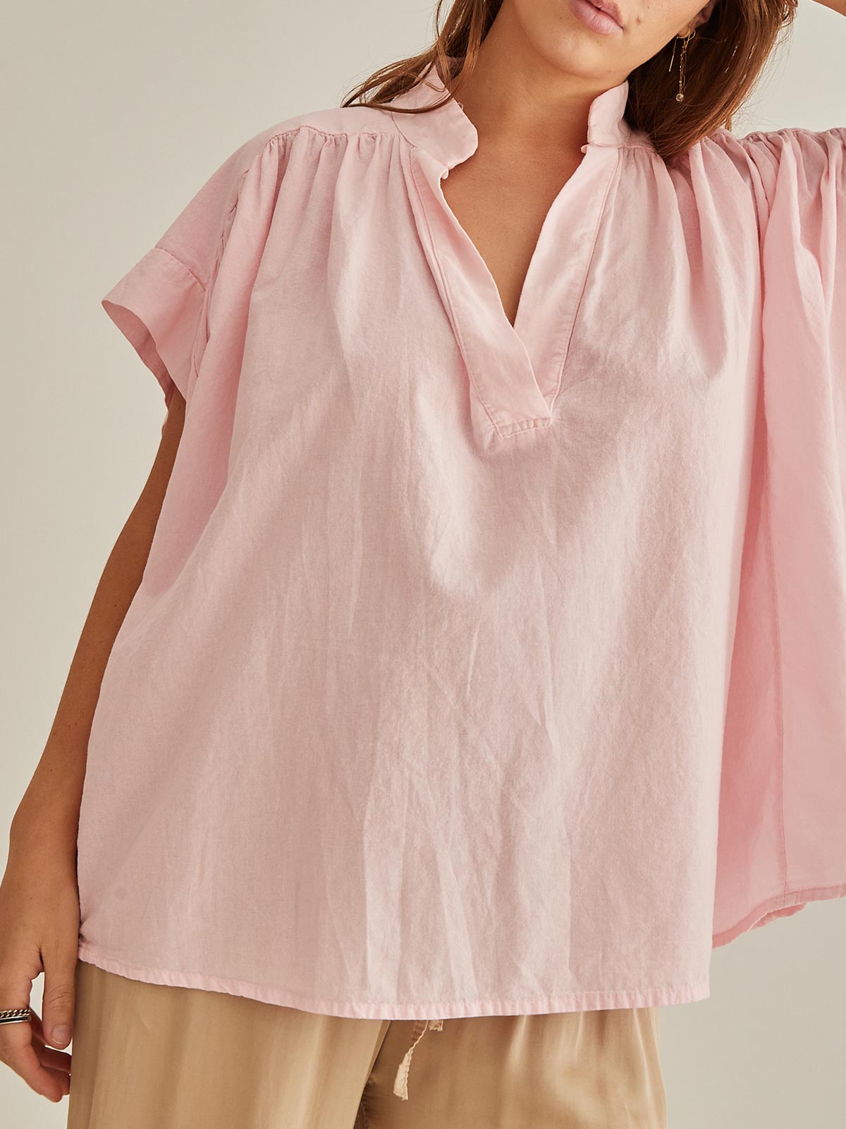 Muse V Neck Gather Blouse