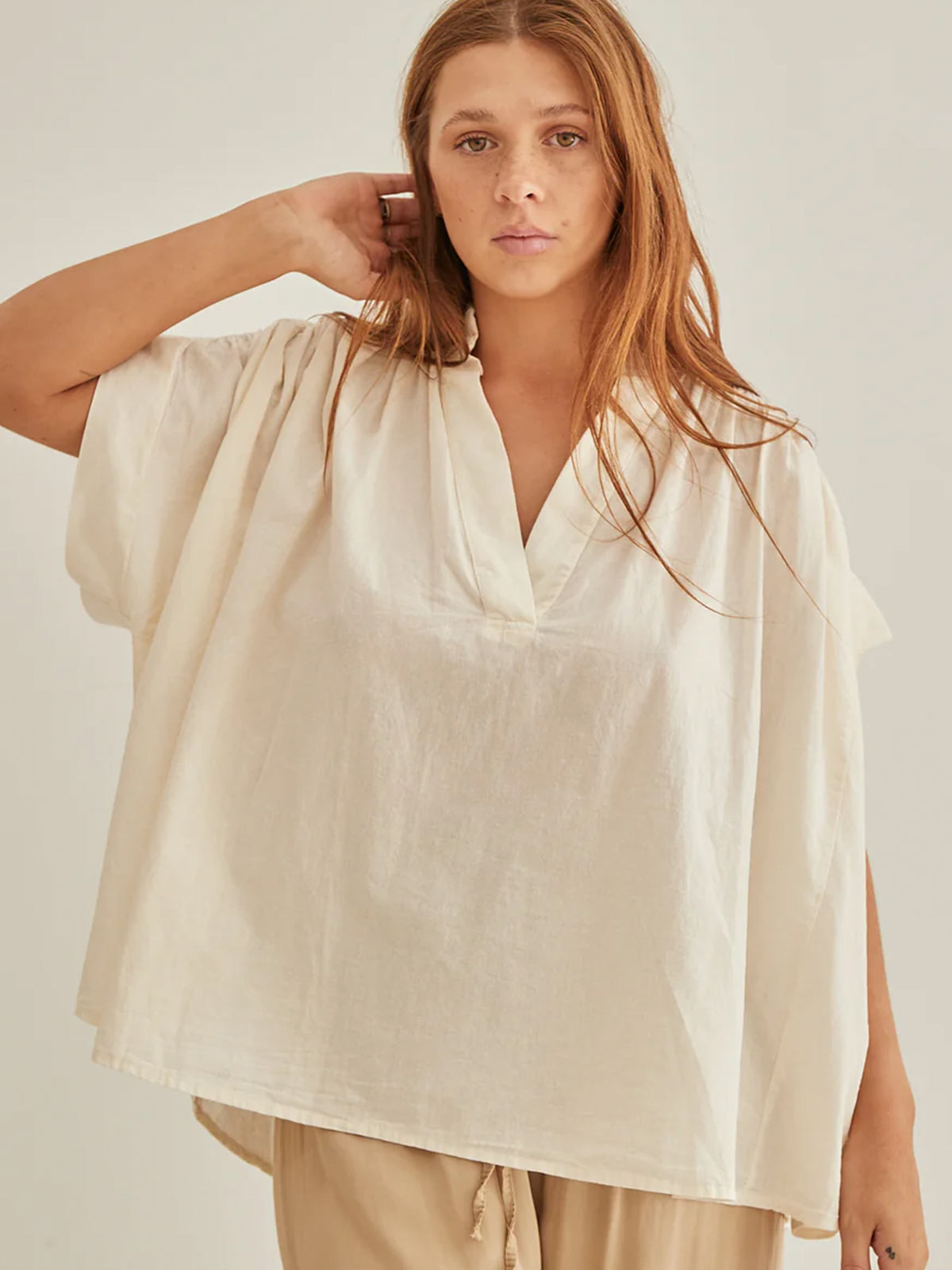 Muse V Neck Gather Blouse