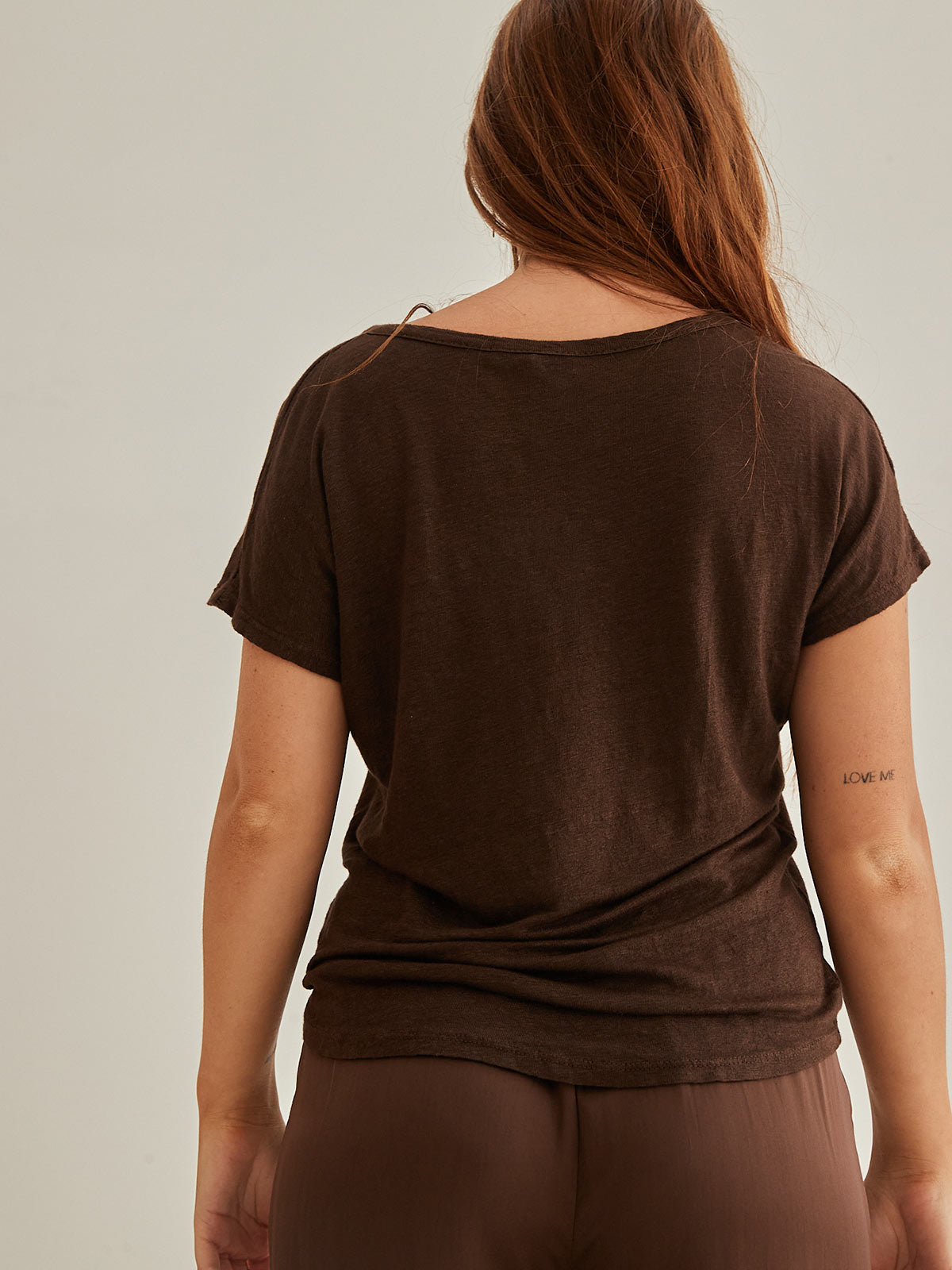 Noosa Linen Round Neck Tee