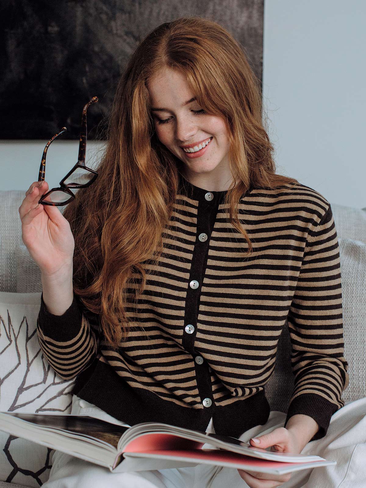 Popcorn Stripe Cardigan