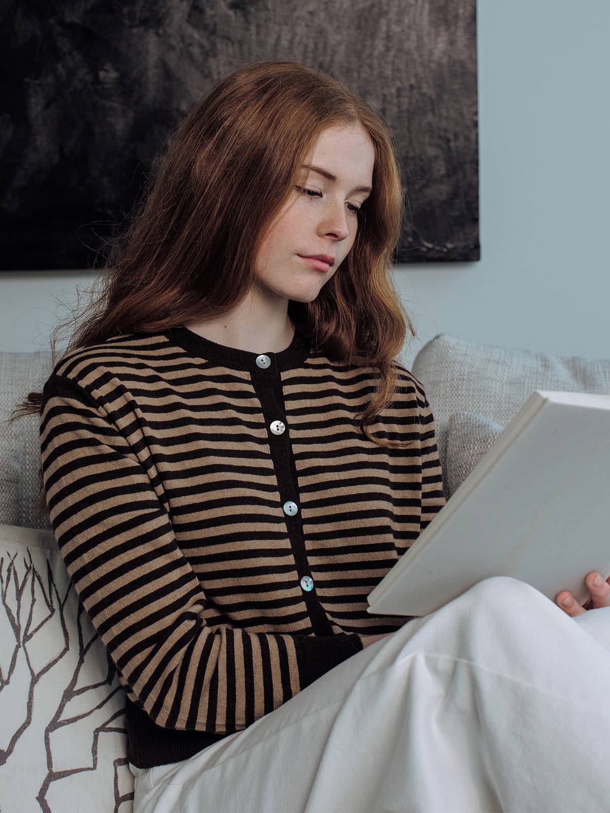 Popcorn Stripe Cardigan