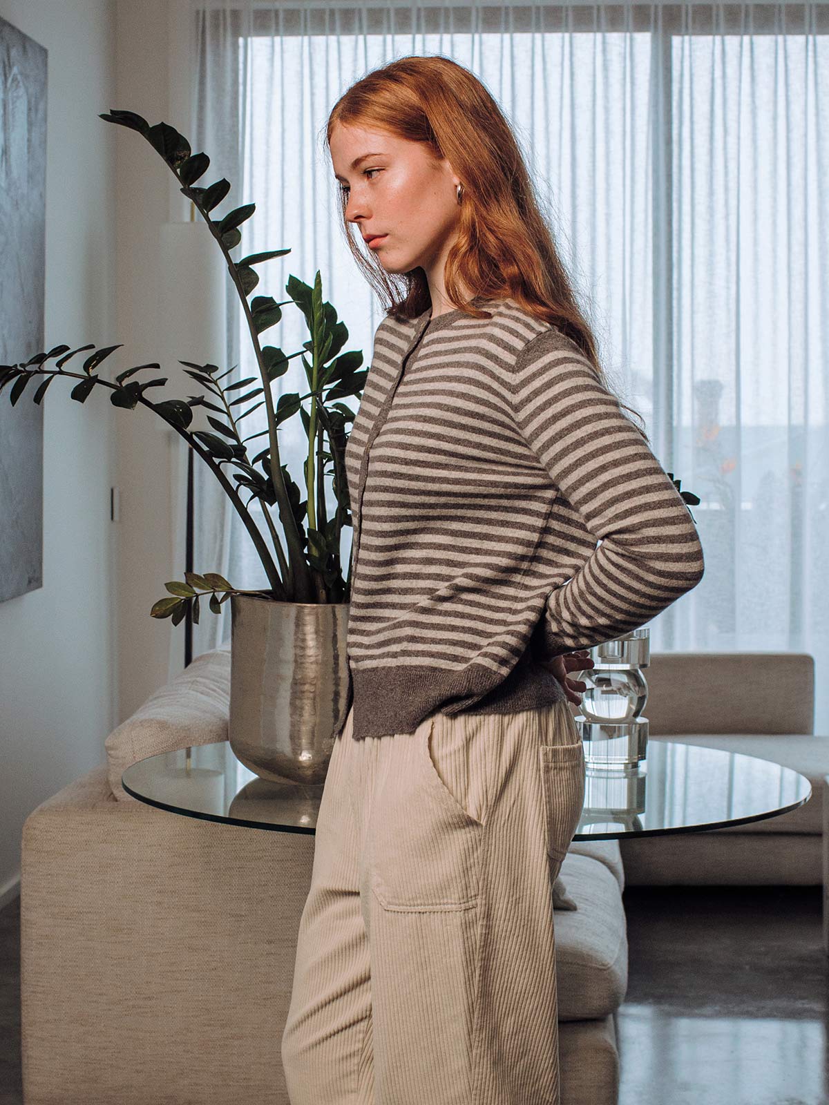 Popcorn Stripe Cardigan