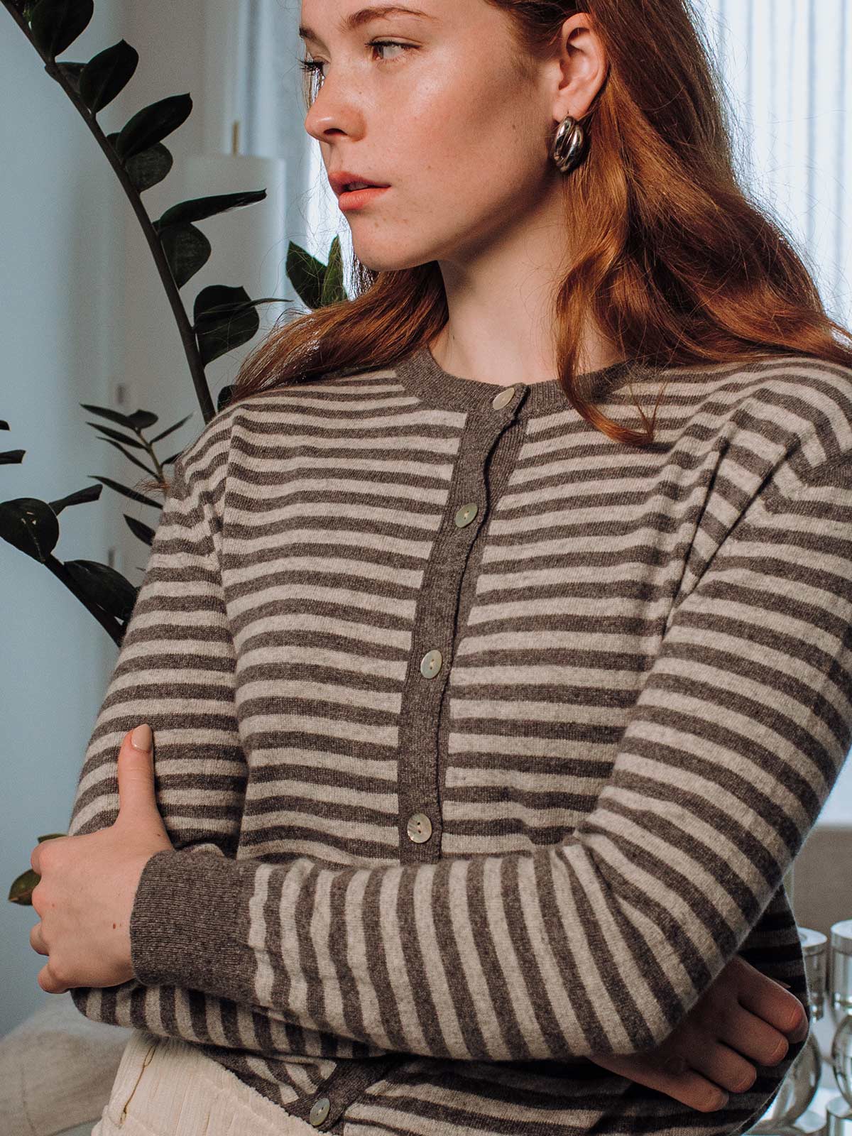 Popcorn Stripe Cardigan