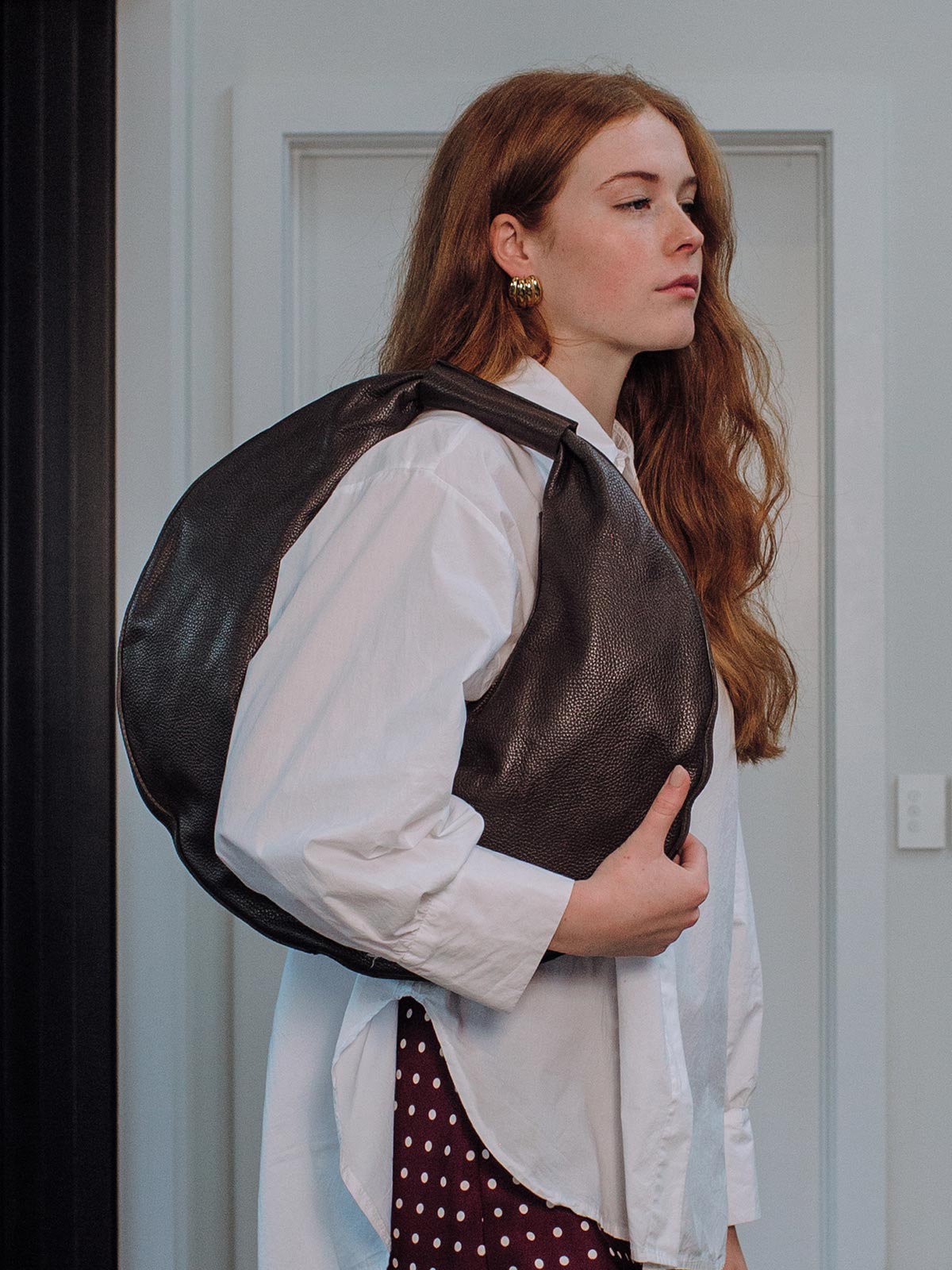 Round Leather Bag