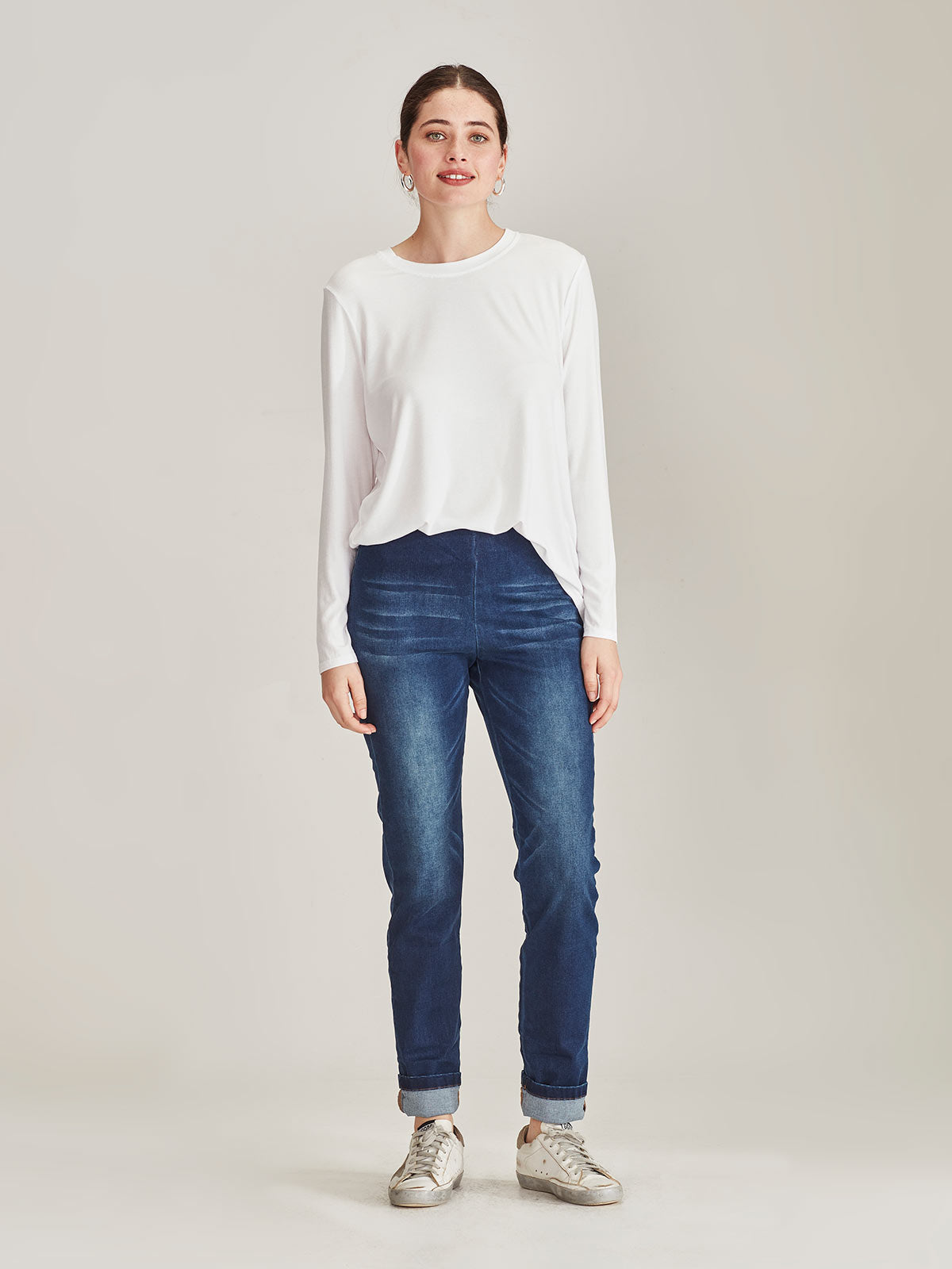 Long Line Distressed Jean