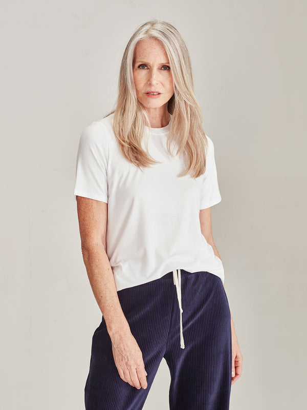 Ribbed Tee - Gia - Latte