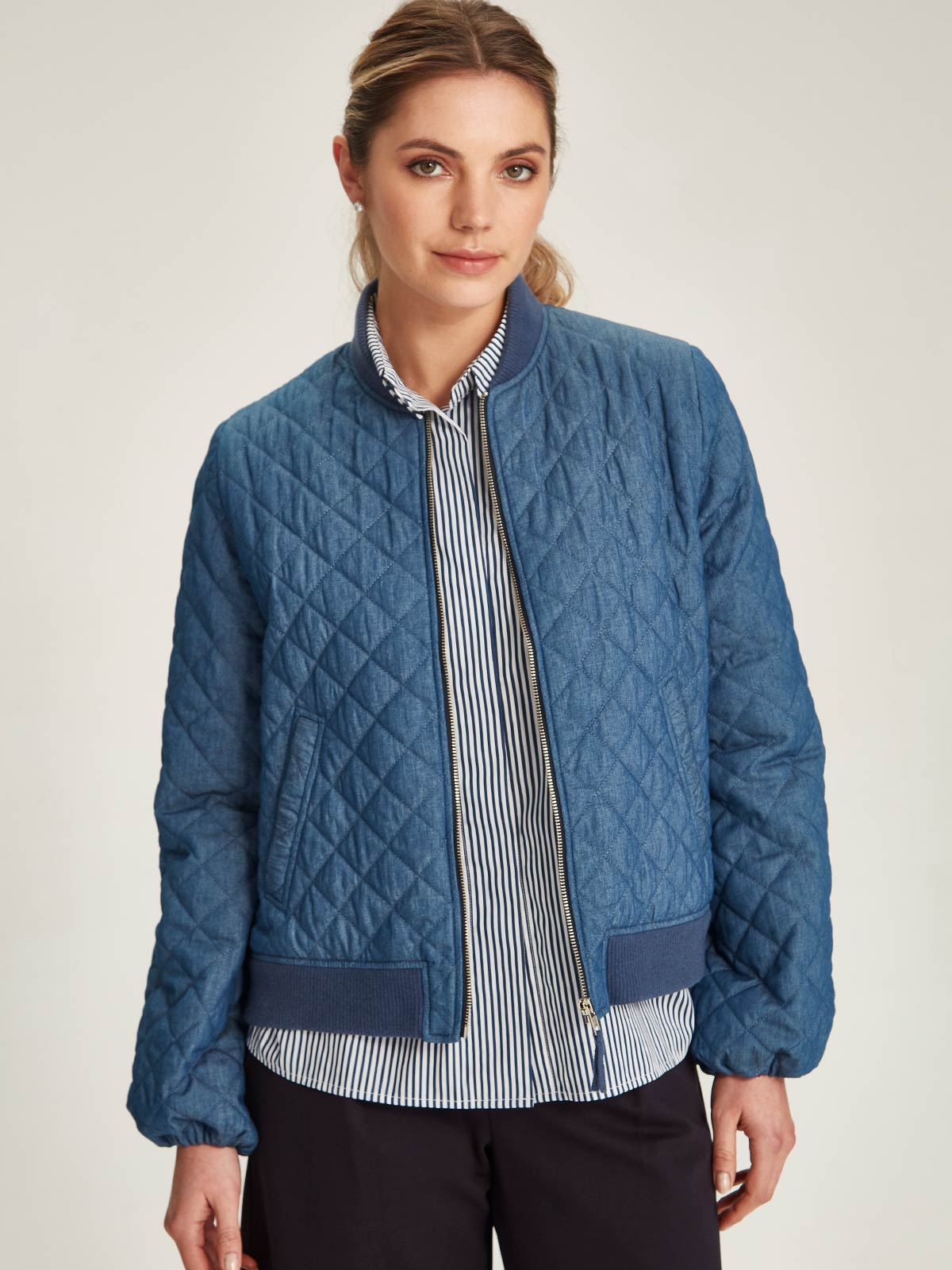 Heather Chambray Bomber