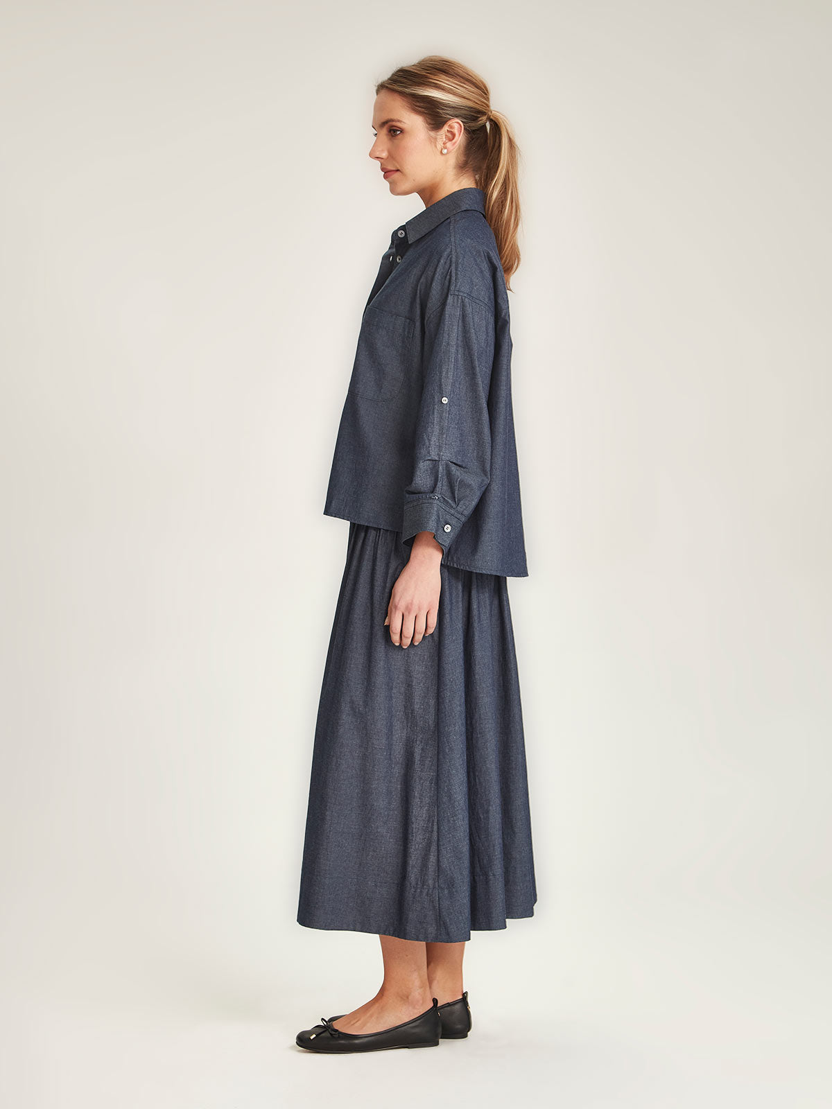 Lori Chambray Skirt