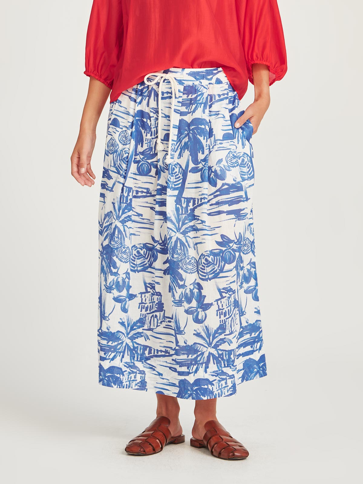 Poolside Print Skirt