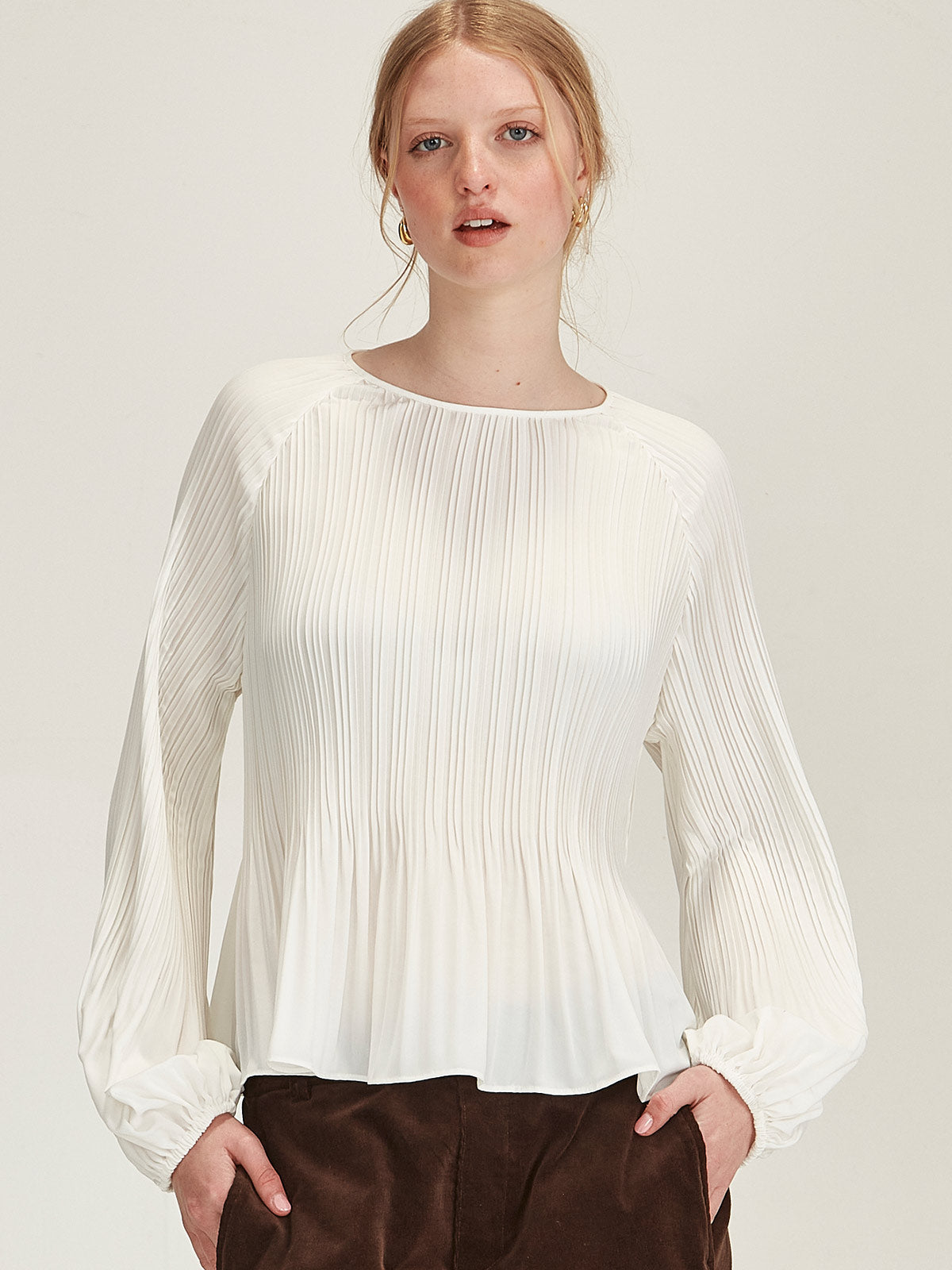 Sumi Pleat Top