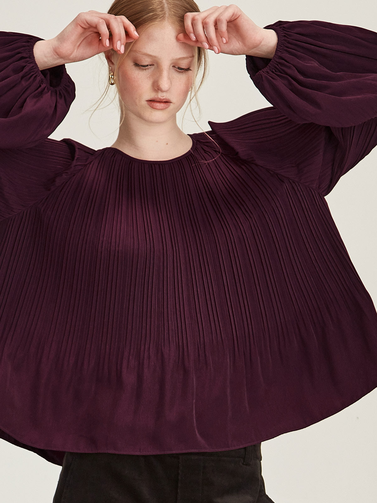 Sumi Pleat Top