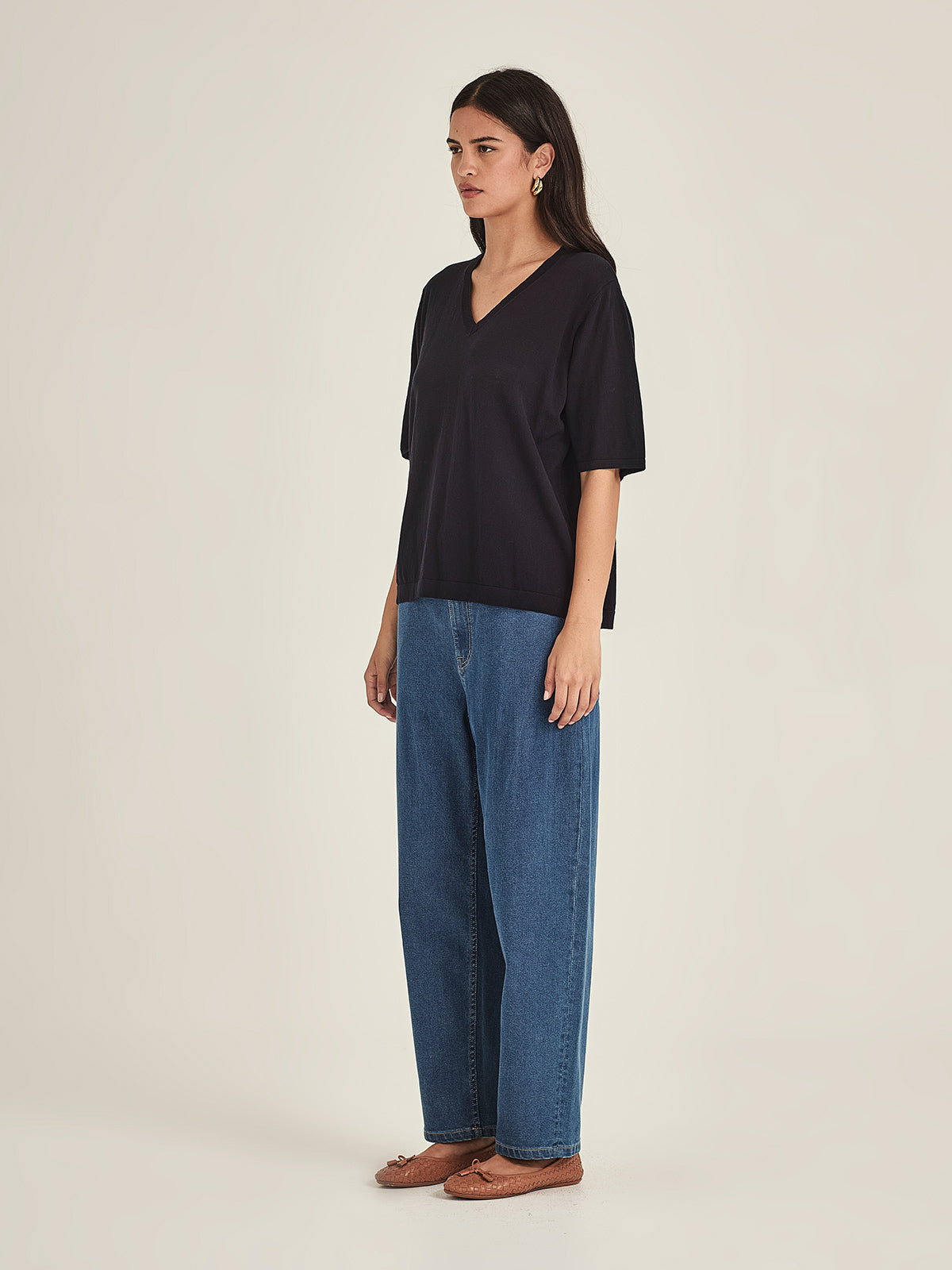 Raye V Knit Tee