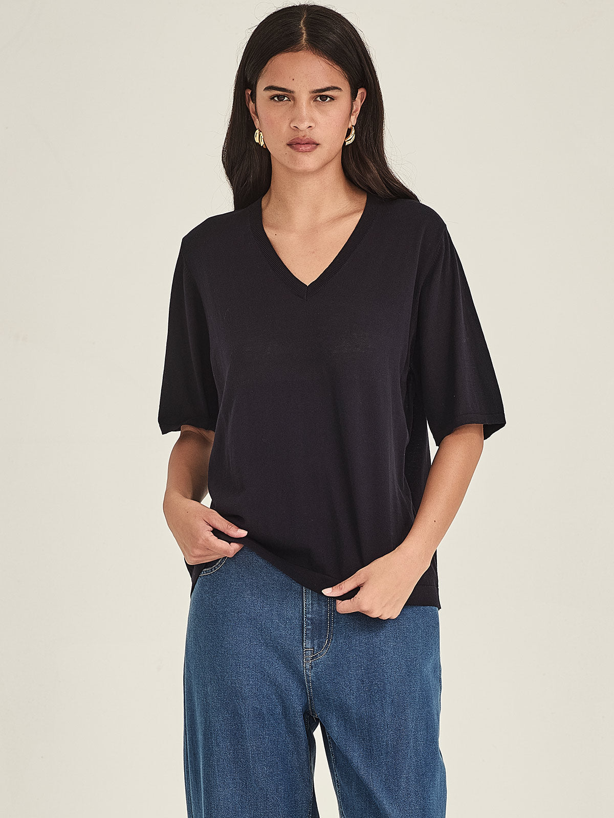 Raye V Knit Tee