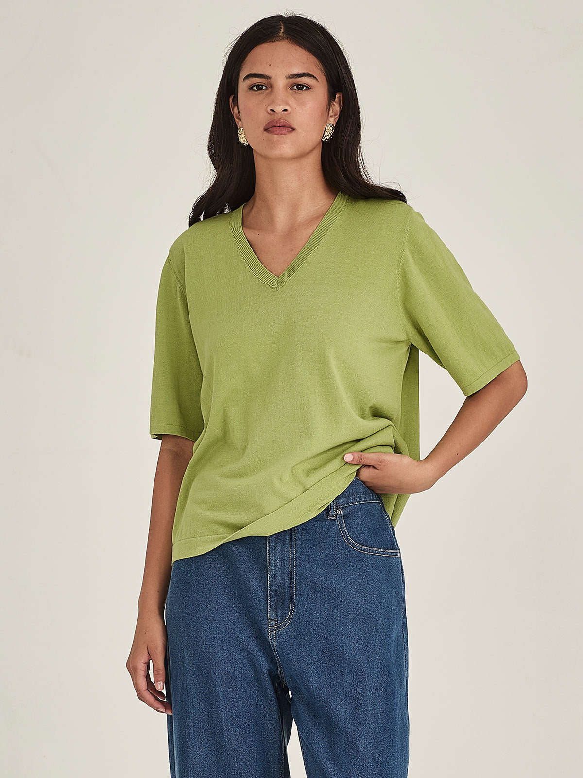 Raye V Knit Tee