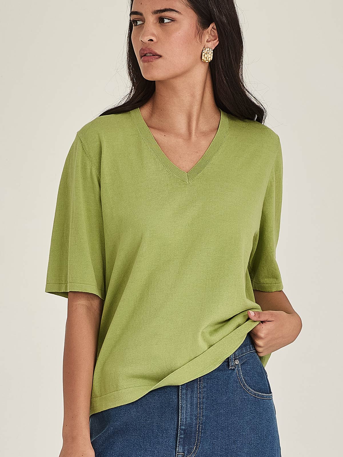 Raye V Knit Tee