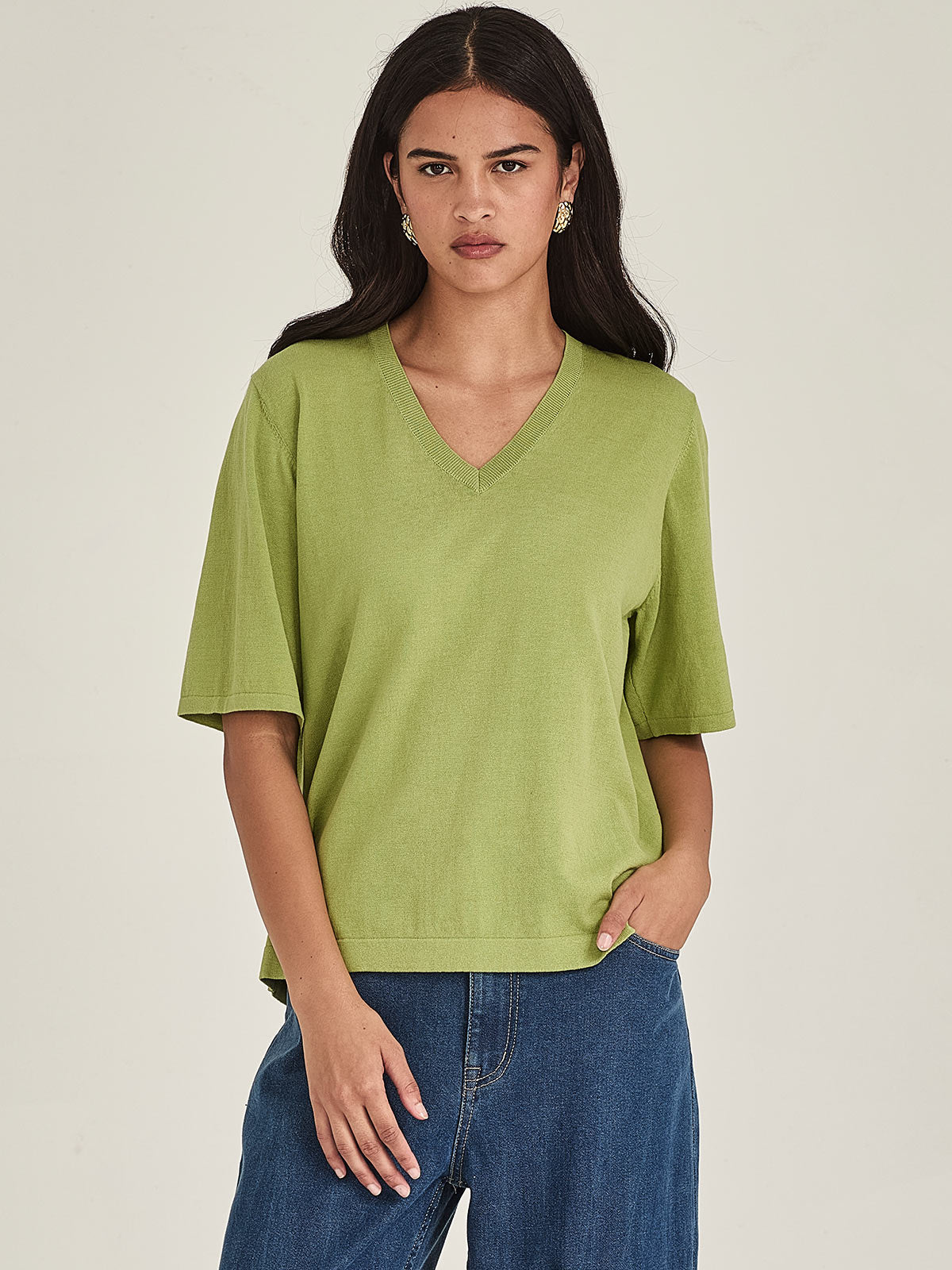 Raye V Knit Tee