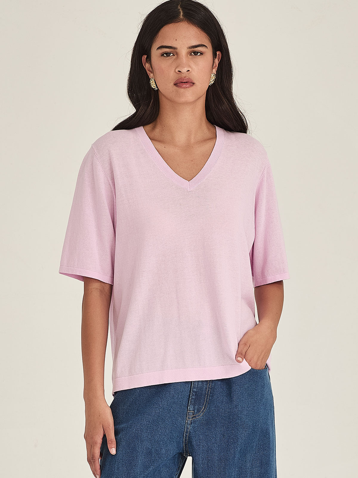 Raye V Knit Tee