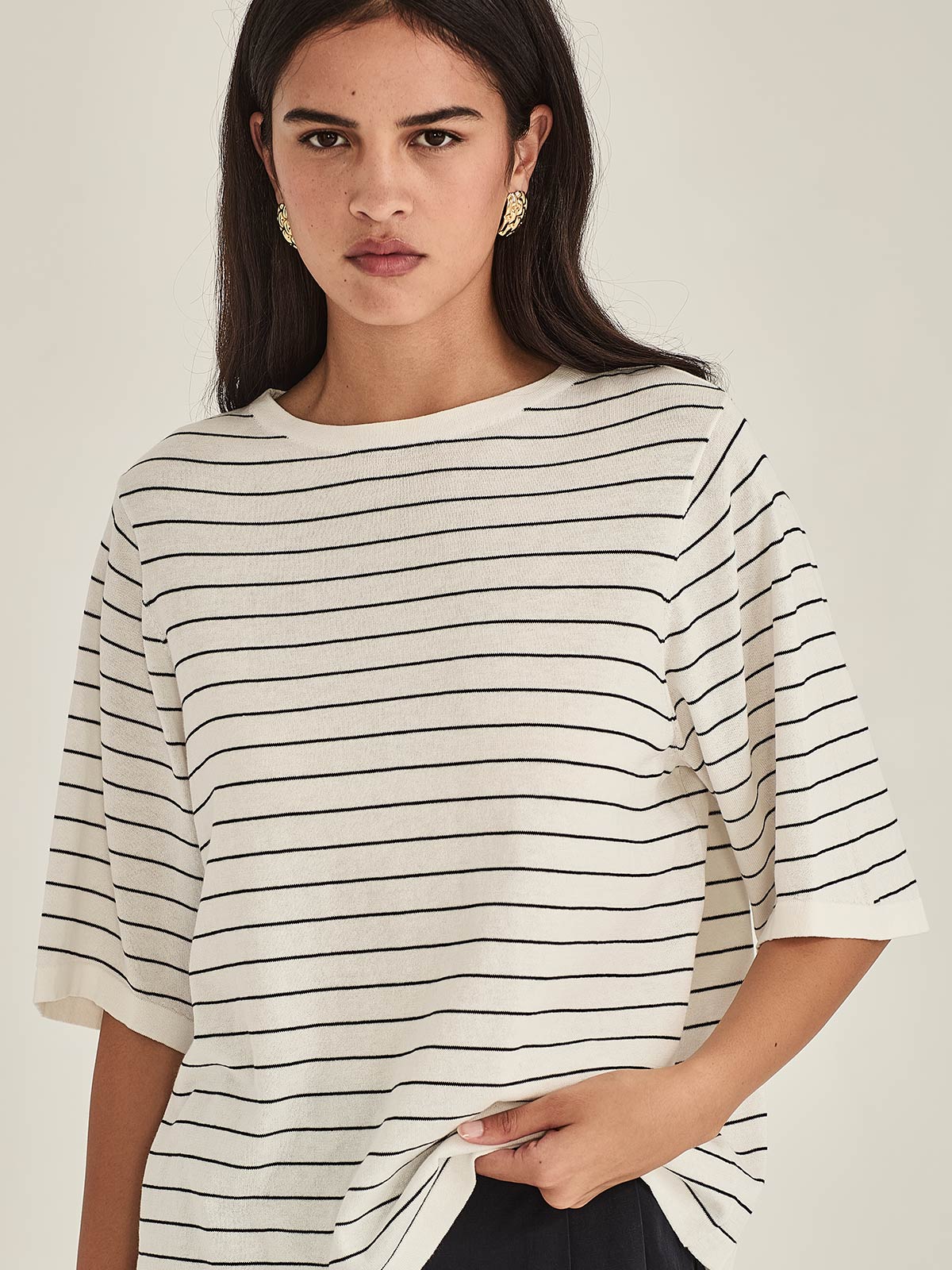 Sumire Striped Boxy Tee