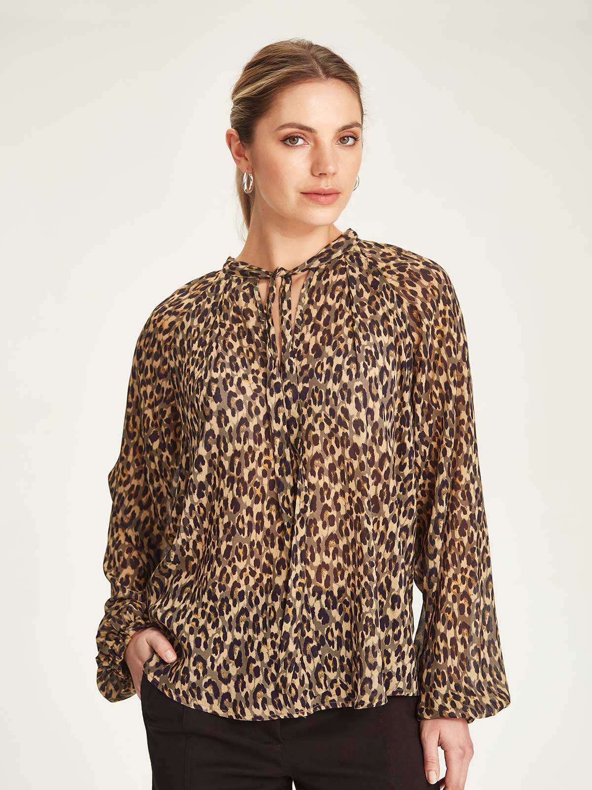 Yasmina Leopard Blouse