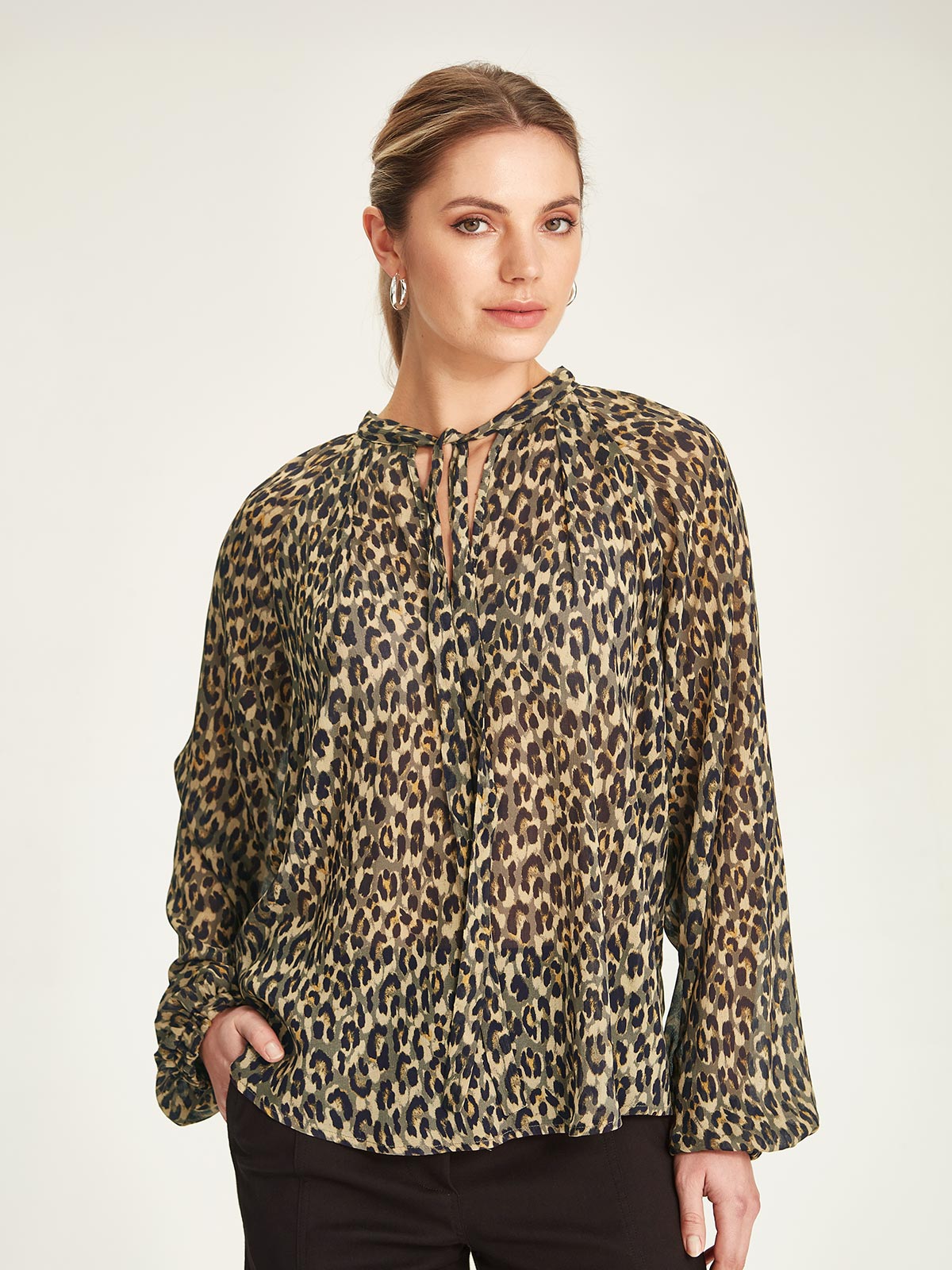 Yasmina Leopard Blouse