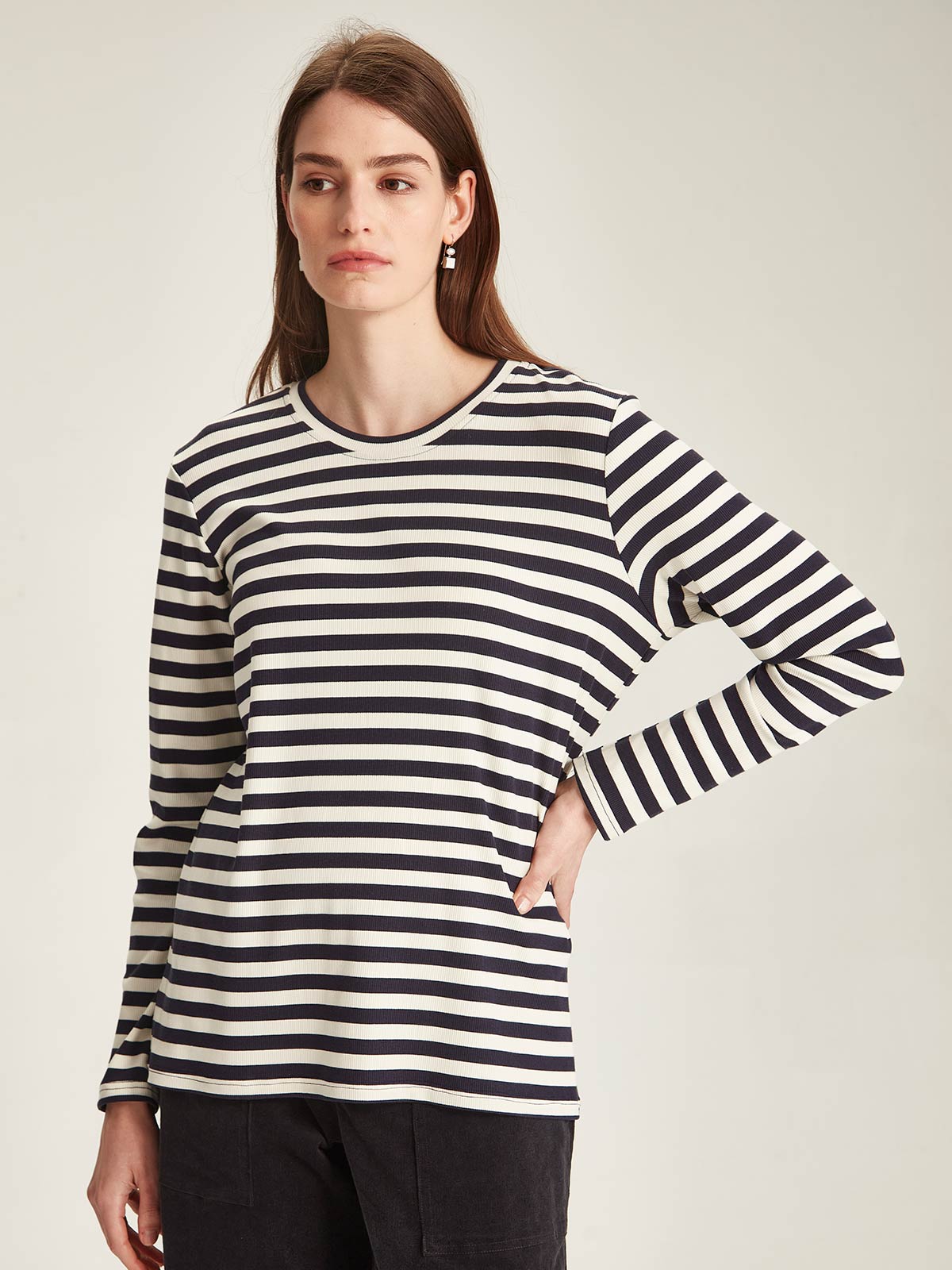 Gia LS Stripe Top