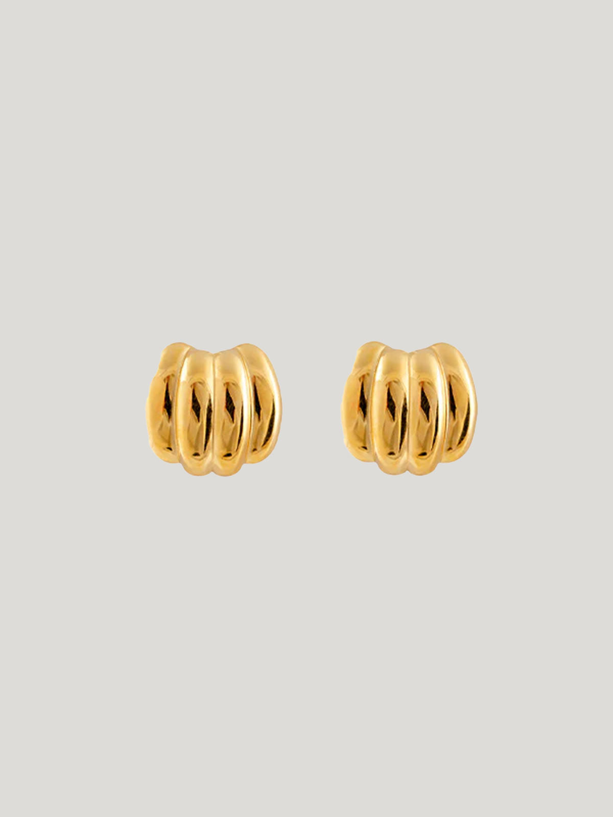 Zahar Bonnie gold earrings (Z276) shown from the front view, displaying the complete earring design with its luxurious gold finish.